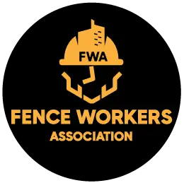 Fence Workers Association logo on black background.
